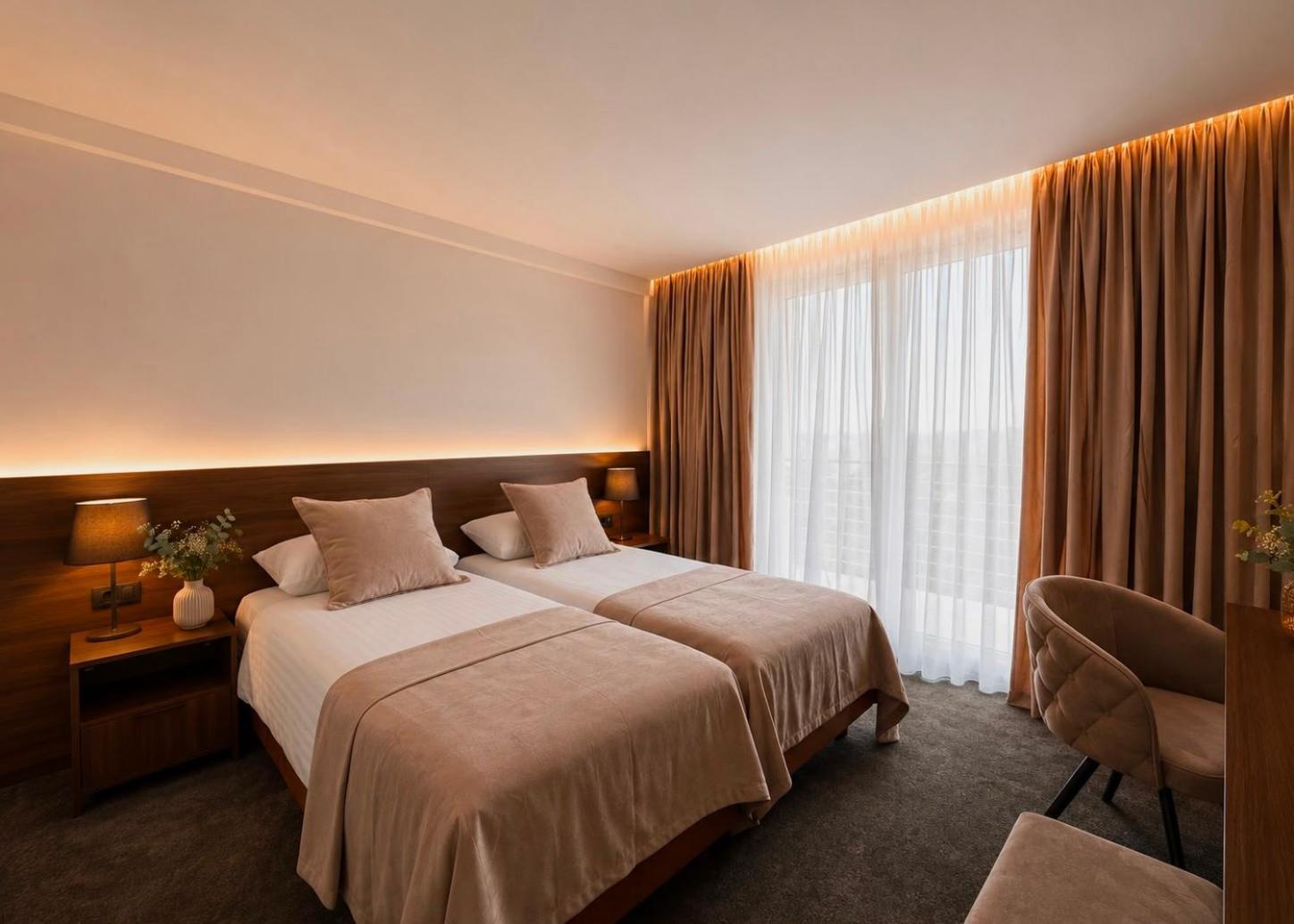 Doppel-/Zweibettzimmer mit Meerblick
